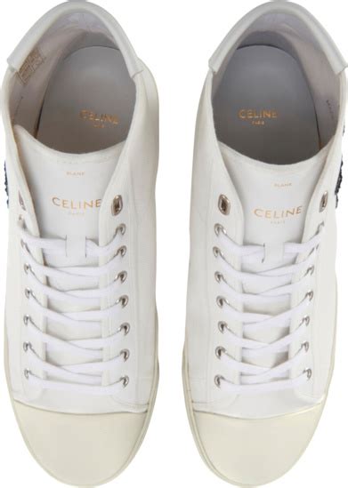 celine white sneakers women's|Celine high top sneakers women's.